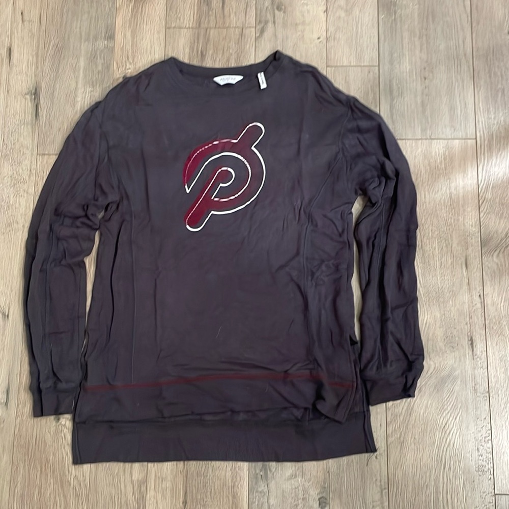 Peloton brand oversized shirt.